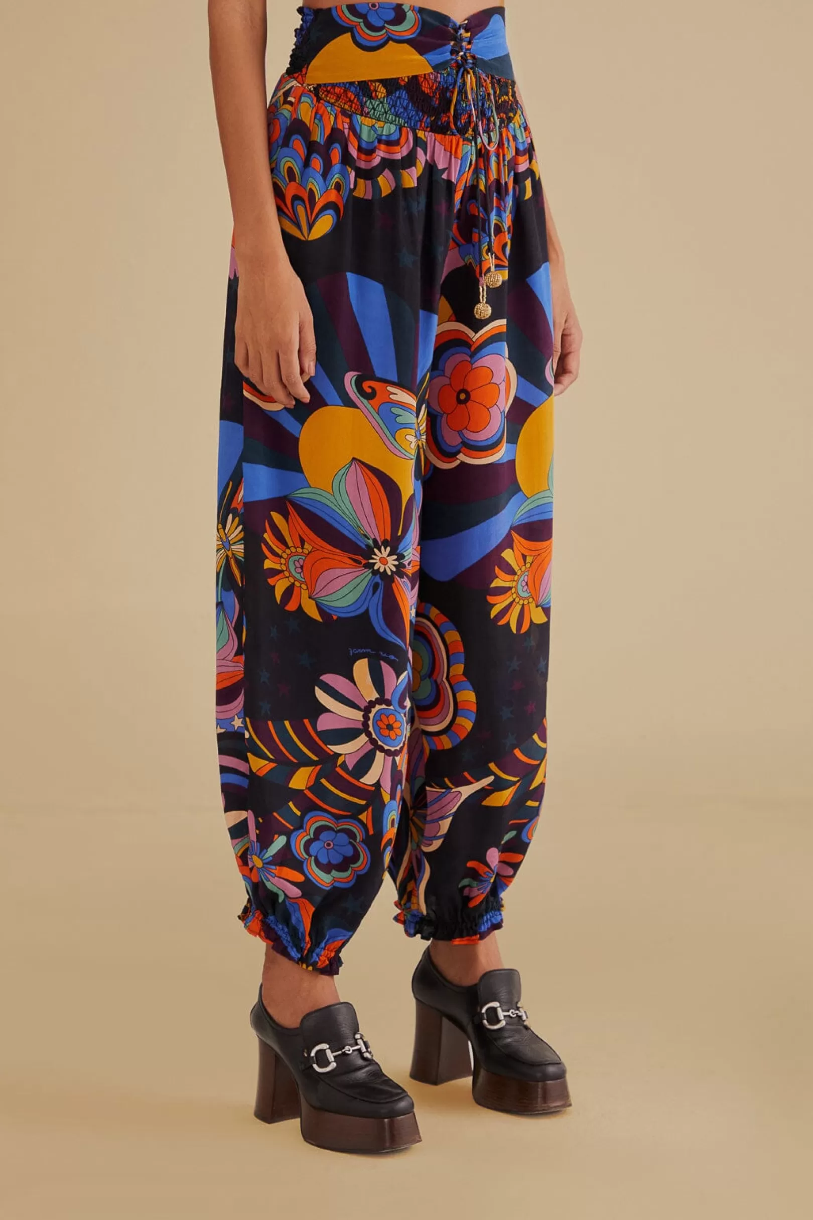 FARM Rio  BLACK 70S VIBE PANTS Discount