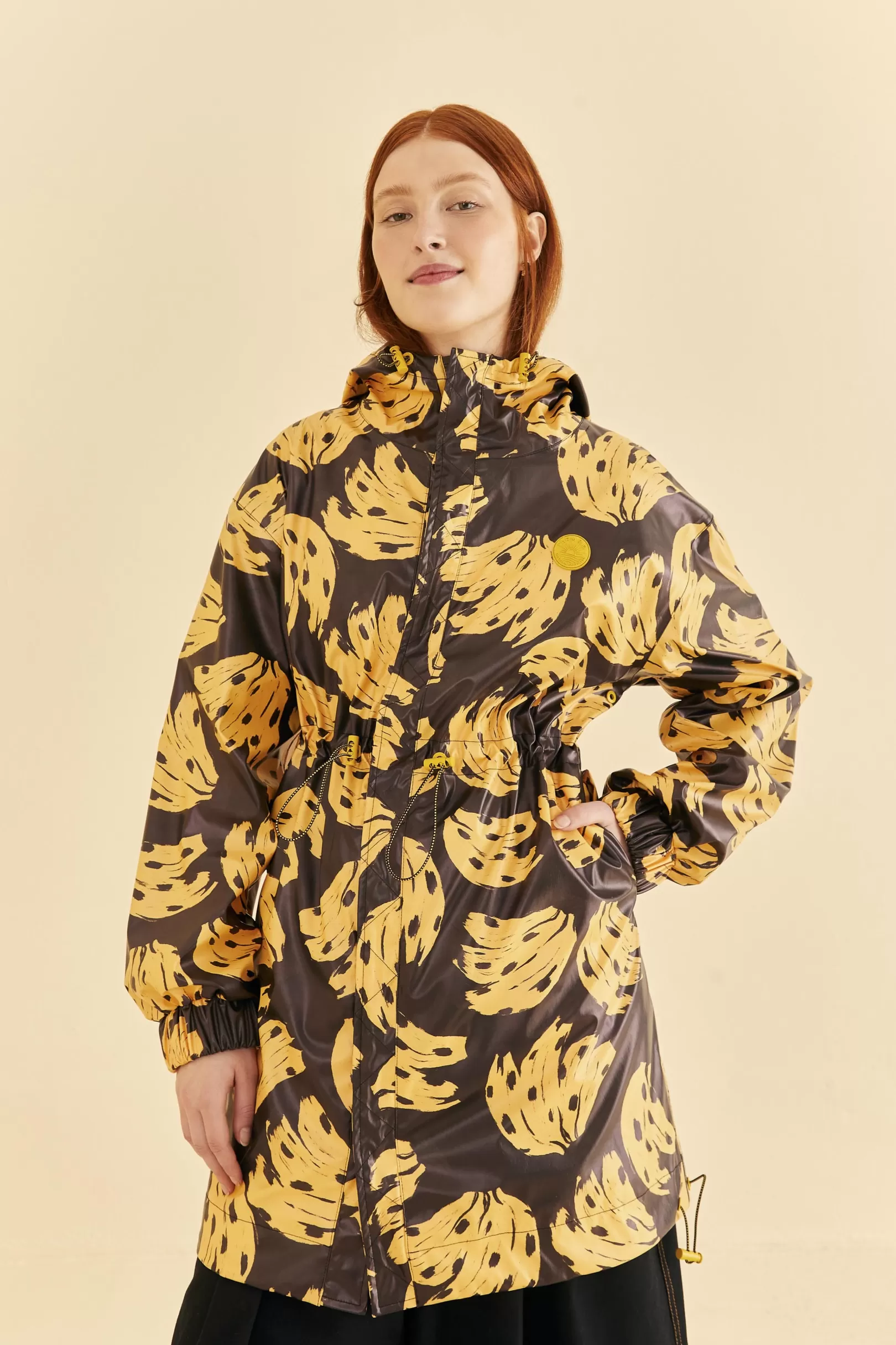 FARM Rio  BLACK BOSSA BANANA RAINCOAT Hot