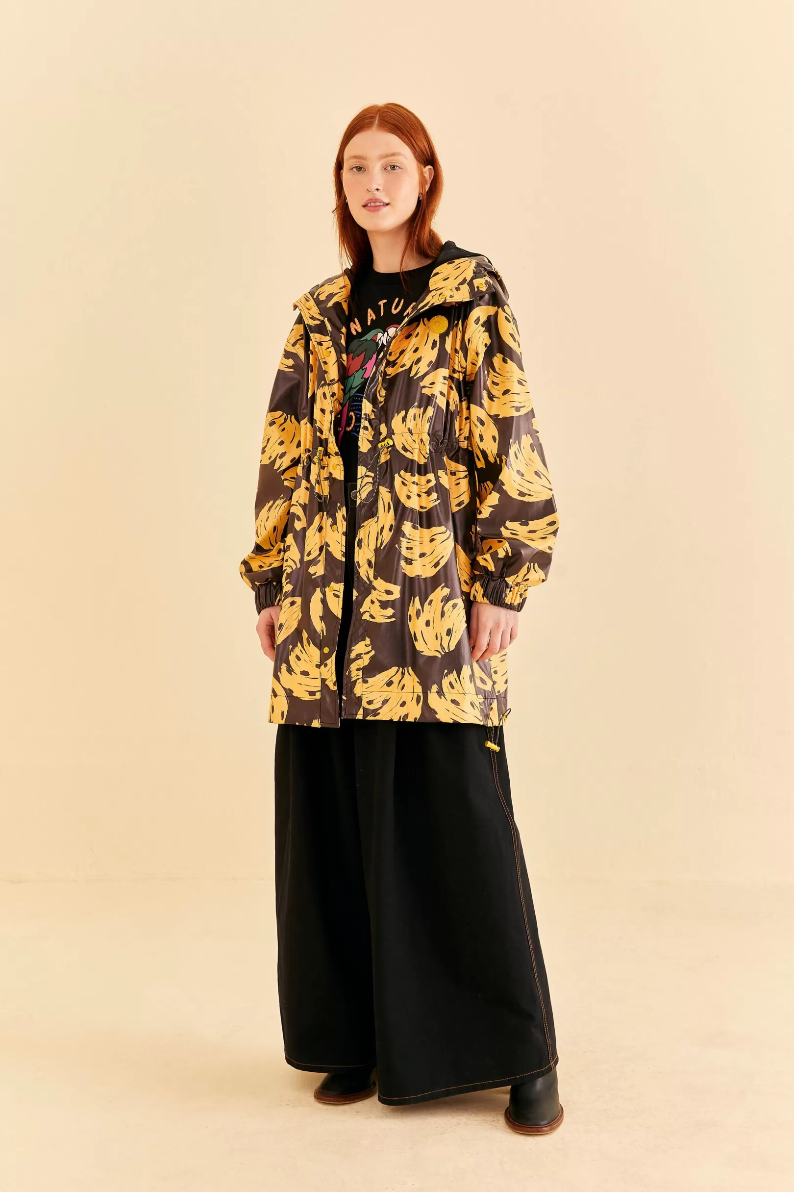 FARM Rio  BLACK BOSSA BANANA RAINCOAT Hot