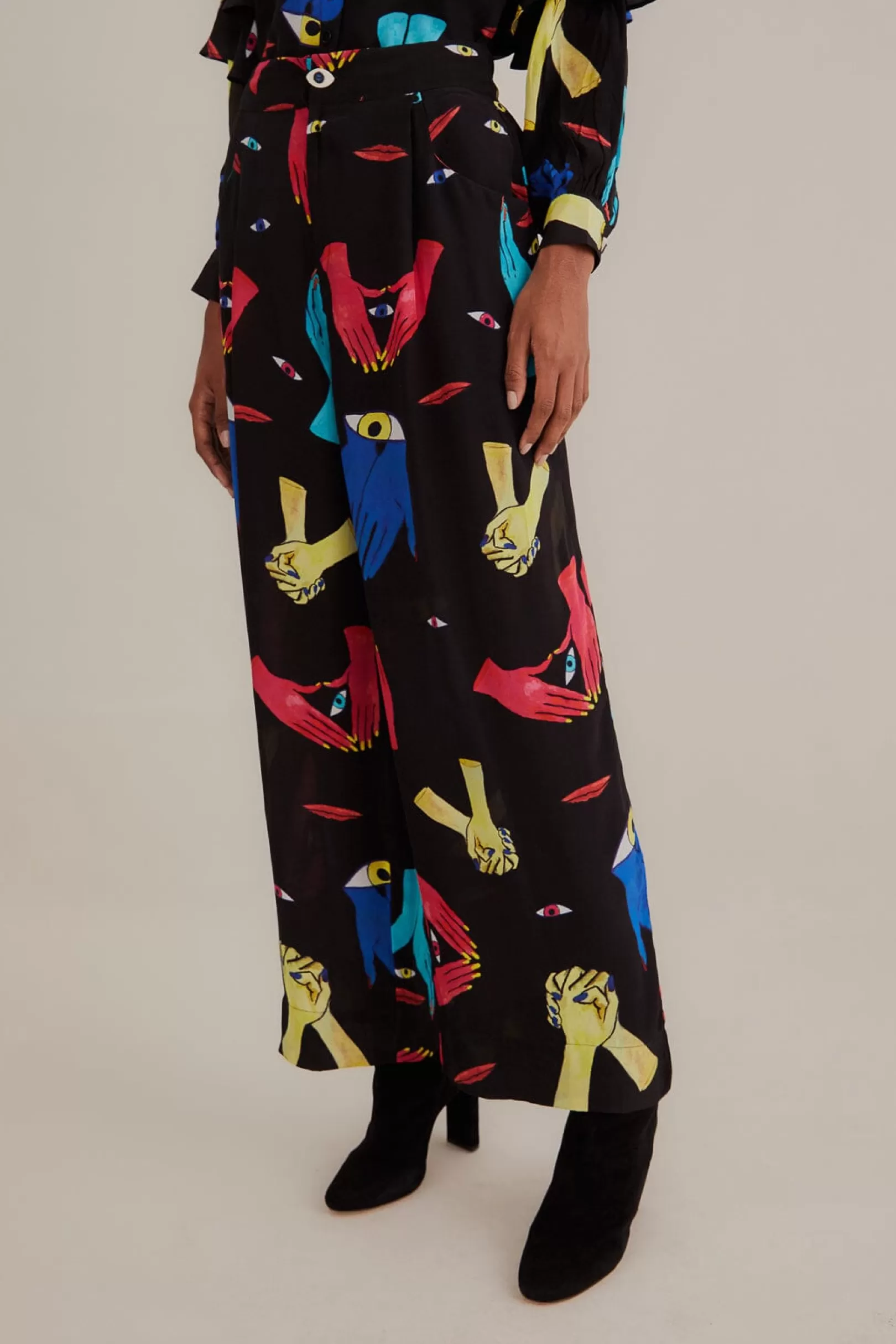 FARM Rio  BLACK COLORFUL TOGETHER PANTS Online