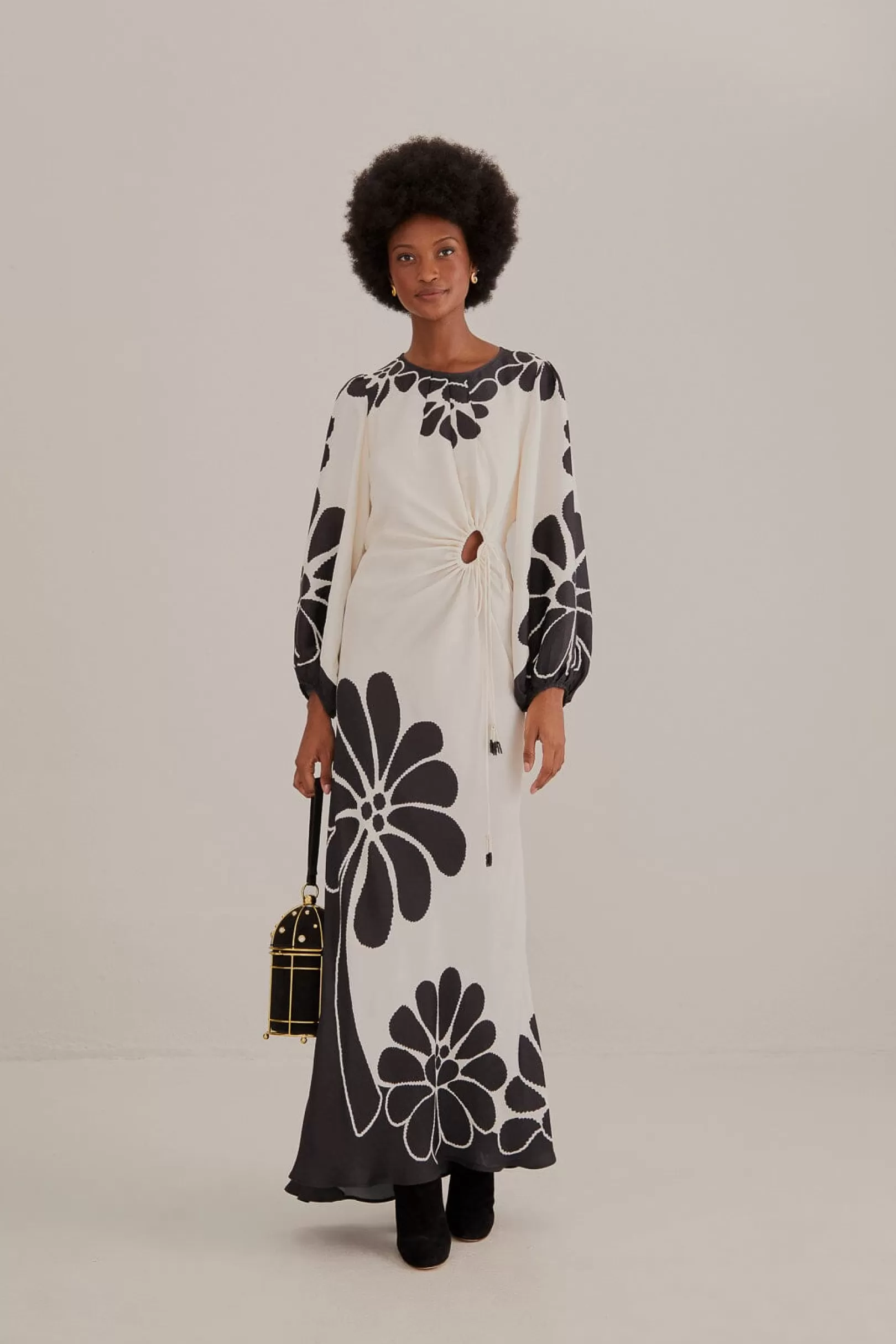 FARM Rio  BLACK PALERMO CUT OUT  LENZING™ ECOVERO™ VISCOSE MAXI DRESS Shop