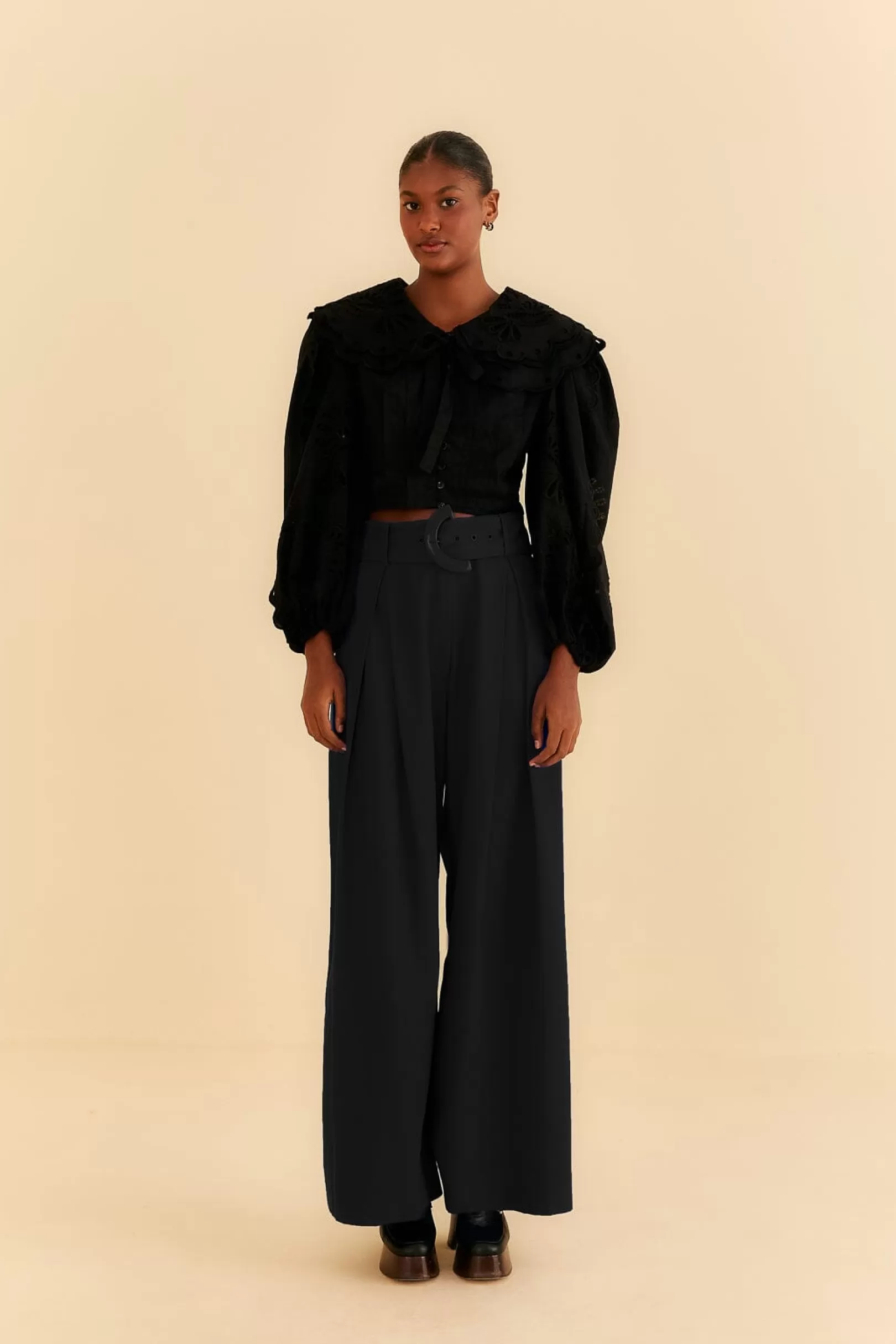 FARM Rio  BLACK TAILORED PANTS Online