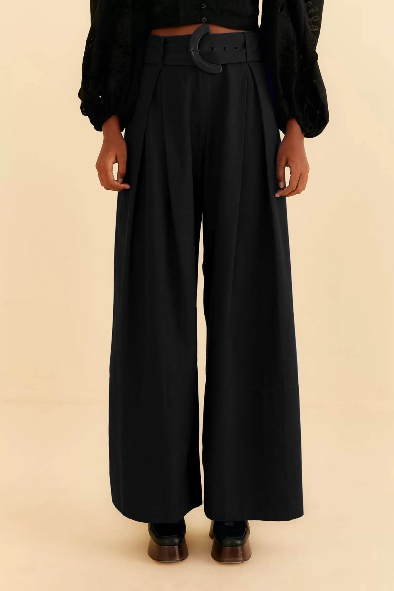 FARM Rio  BLACK TAILORED PANTS Online