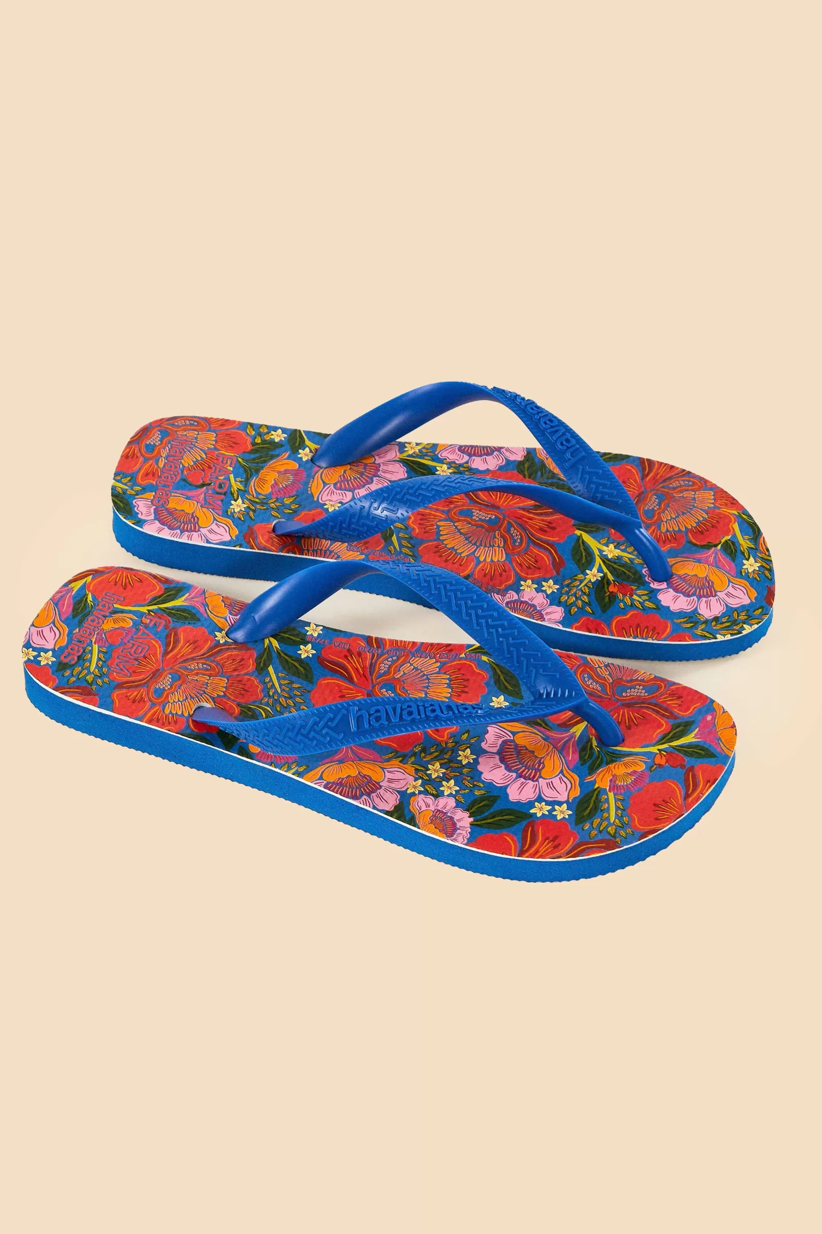 FARM Rio  BLUE FLOWERS GARDEN HAVAIANAS SANDALS Cheap