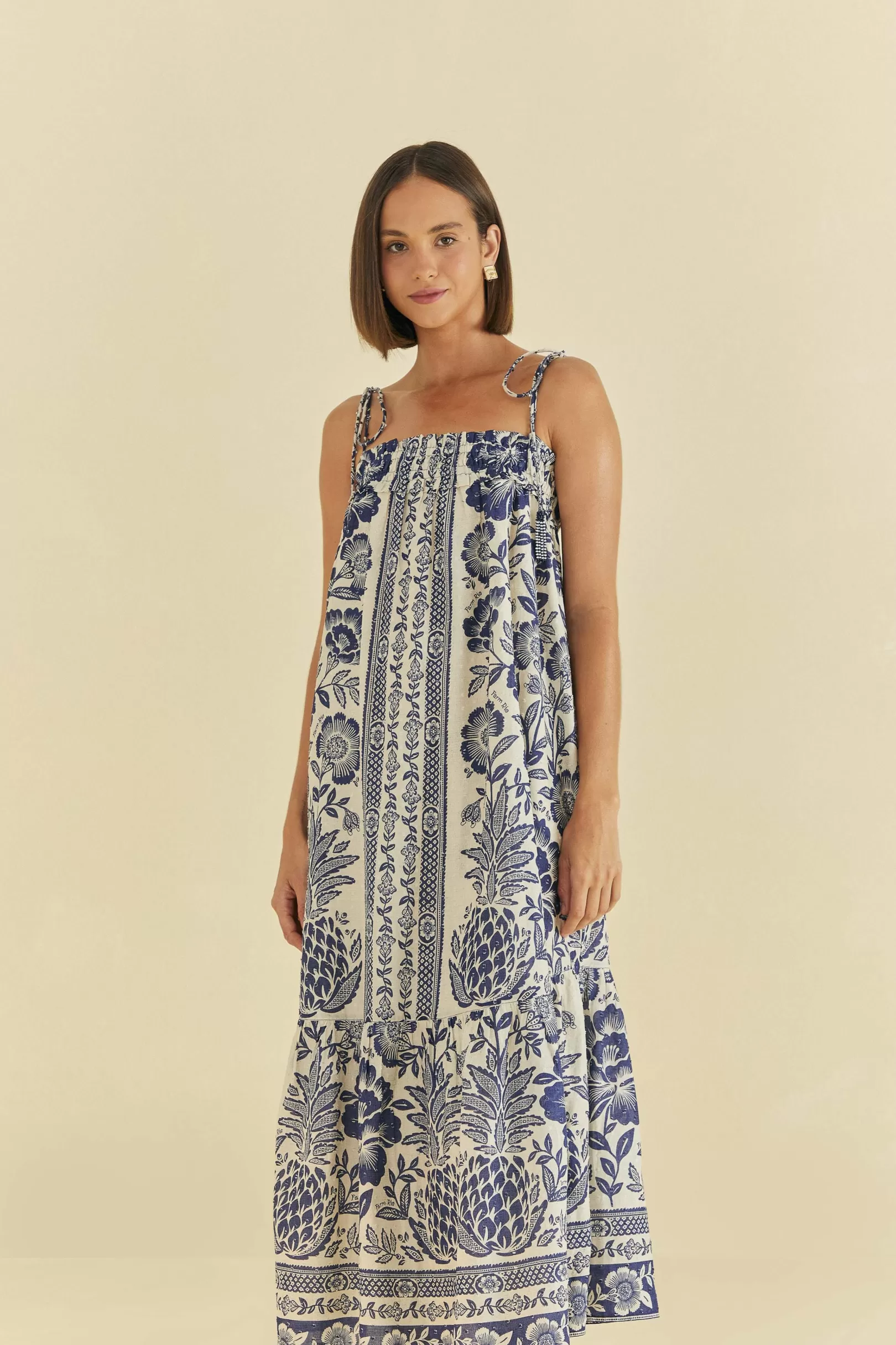 FARM Rio  BLUE PINEAPPLE GARDEN MAXI DRESS Online