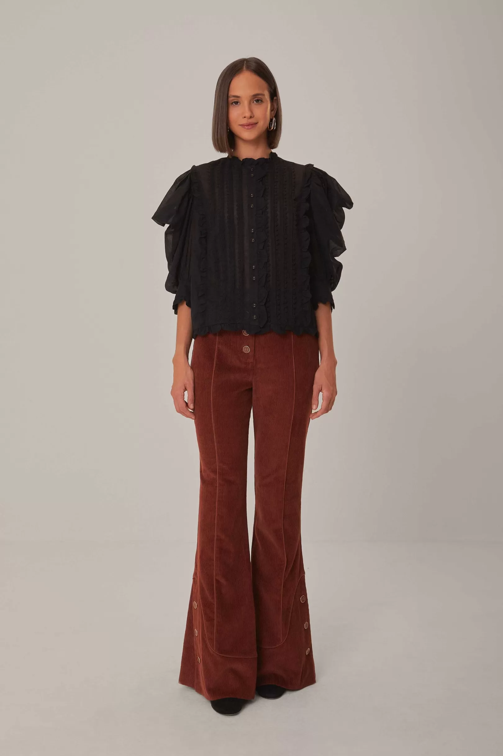 FARM Rio  BROWN FLARE PANTS Sale