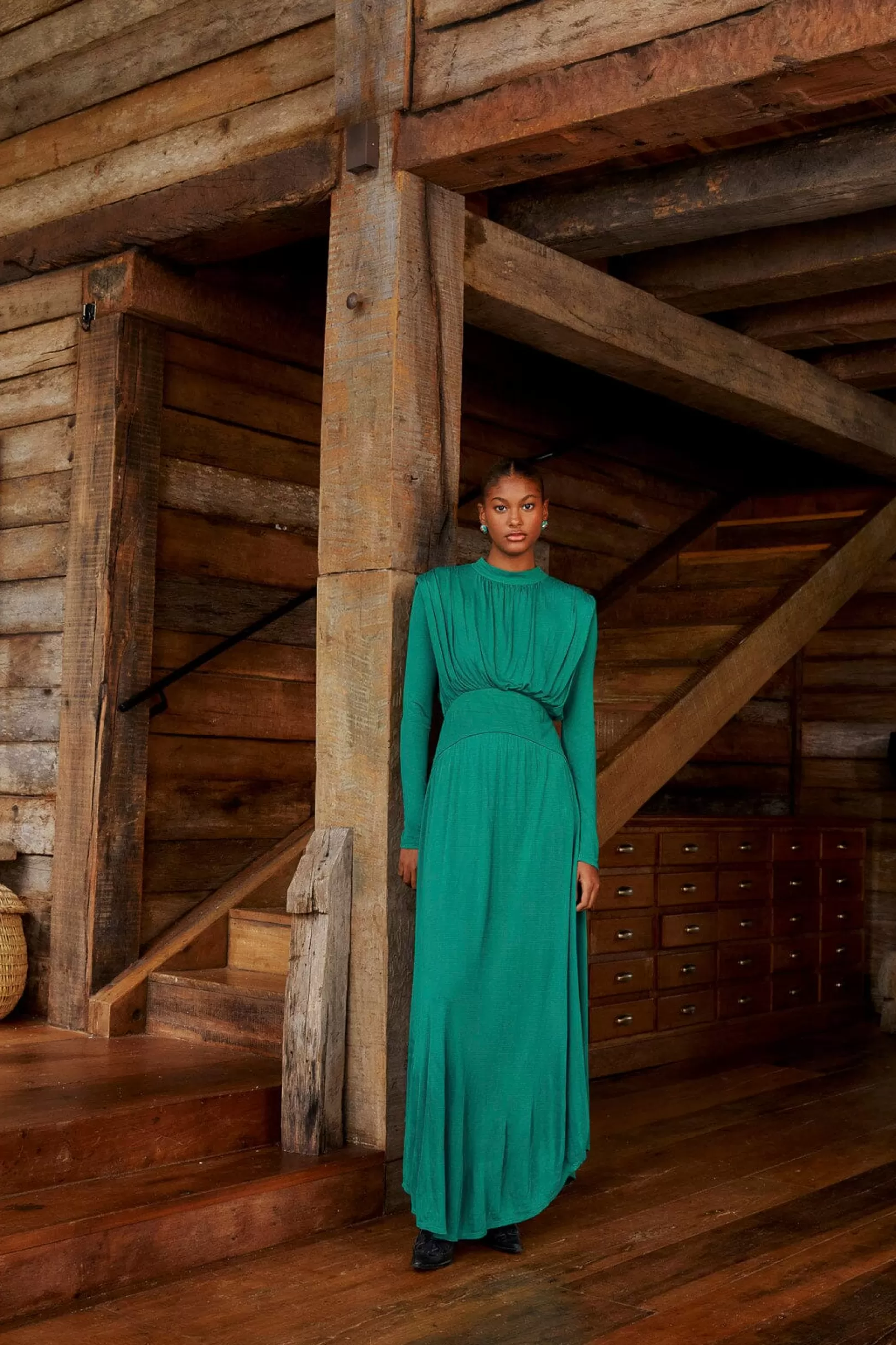 FARM Rio  EMERALD HIGH NECK MAXI DRESS Online