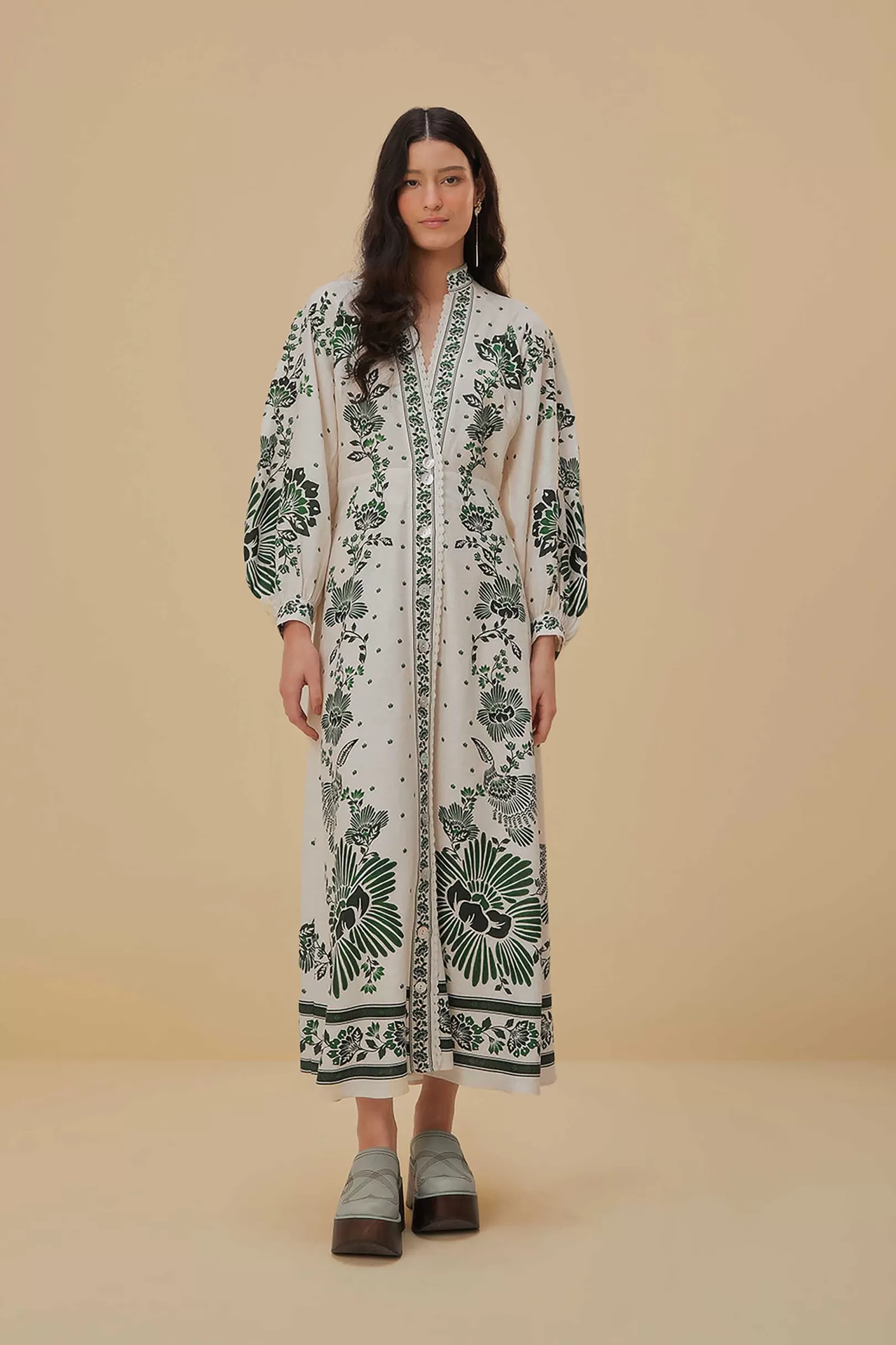 FARM Rio  FOREST SOUL OFF-WHITE MAXI DRESS Cheap