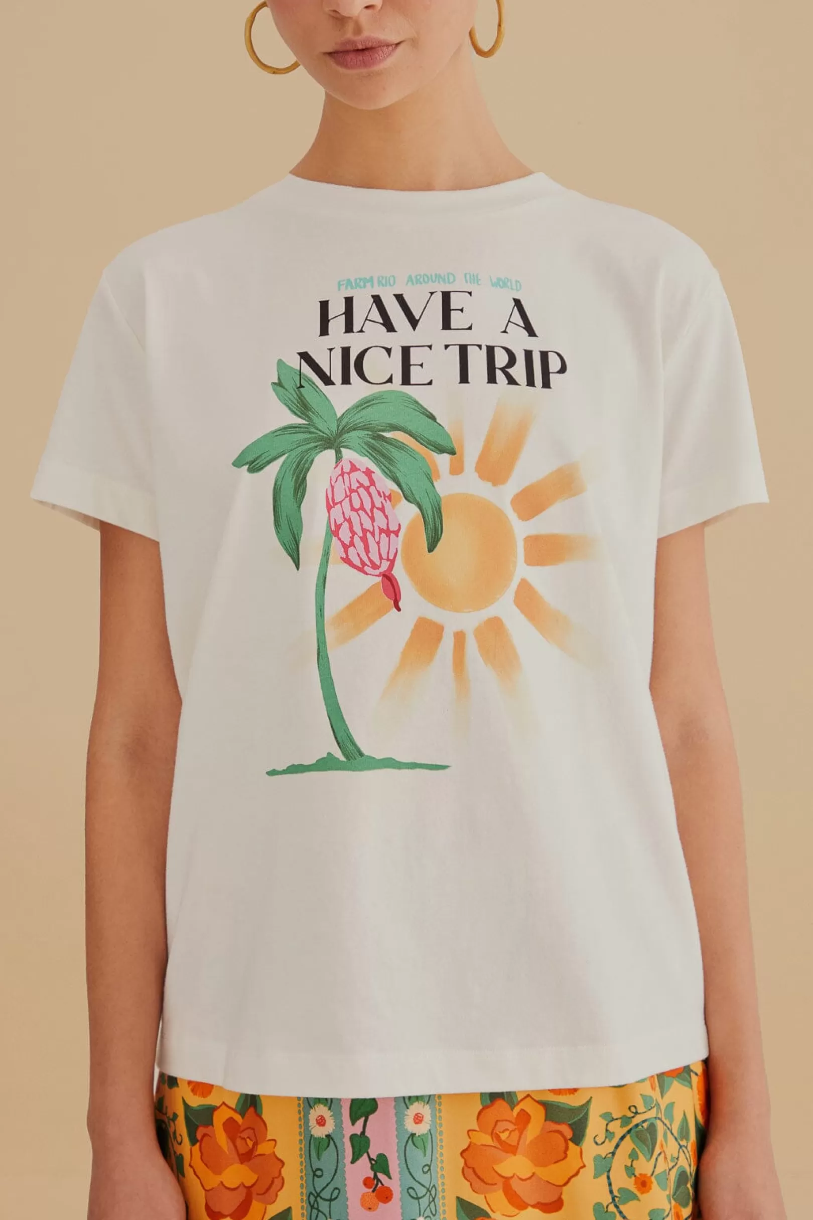 FARM Rio  HAVE A NICE TRIP ORGANIC COTTON FIT T-SHIRT Cheap