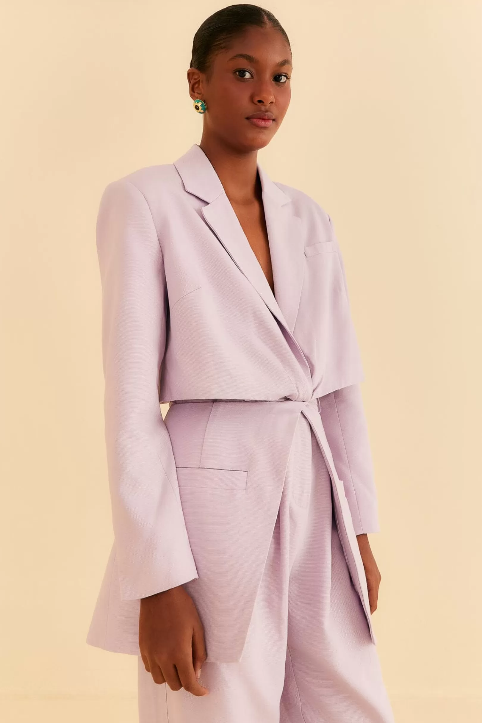 FARM Rio  LILAC CUT OUT BLAZER Cheap