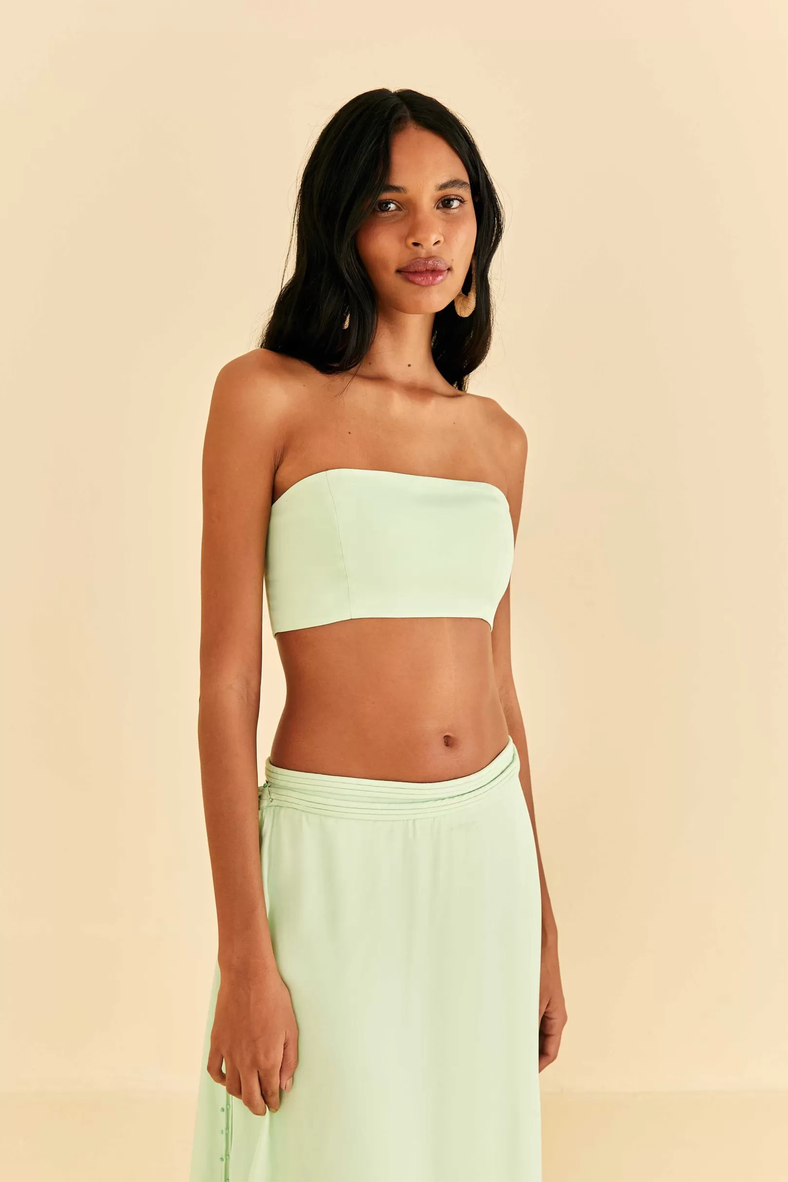 FARM Rio  MINT SLEEVELESS CROP TOP Fashion