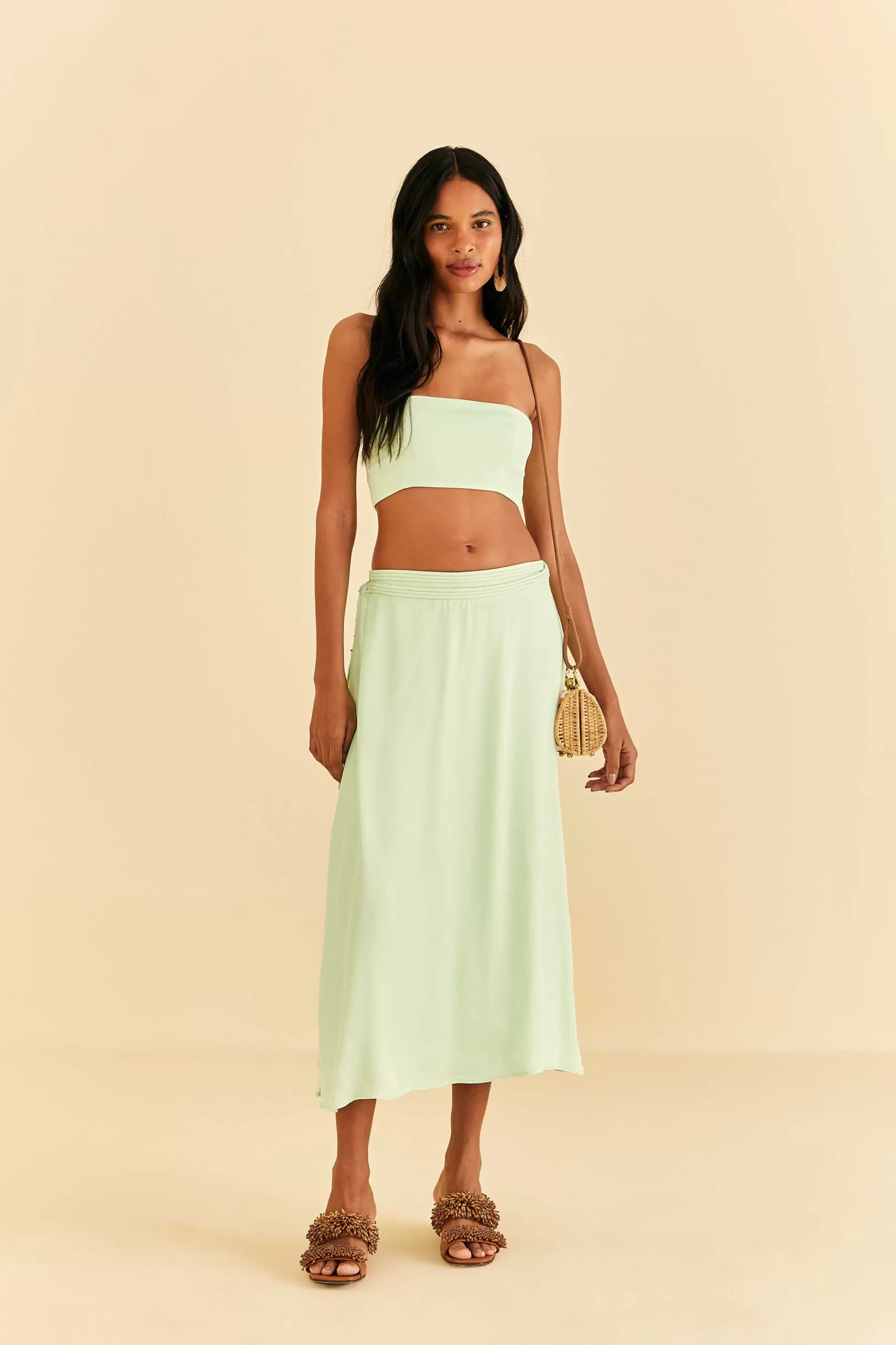 FARM Rio  MINT SLEEVELESS CROP TOP Fashion