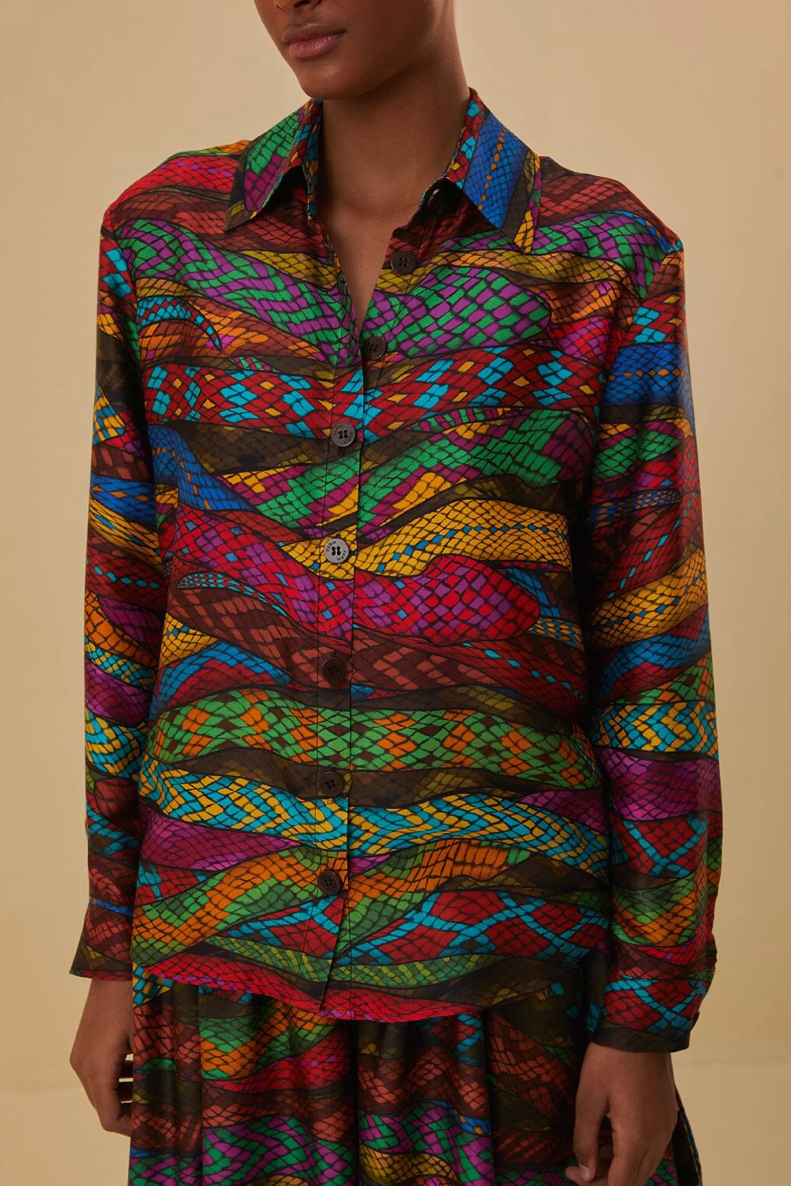 FARM Rio  MULTICOLOR MIRAGE SHIRT LONG SLEEVES Store