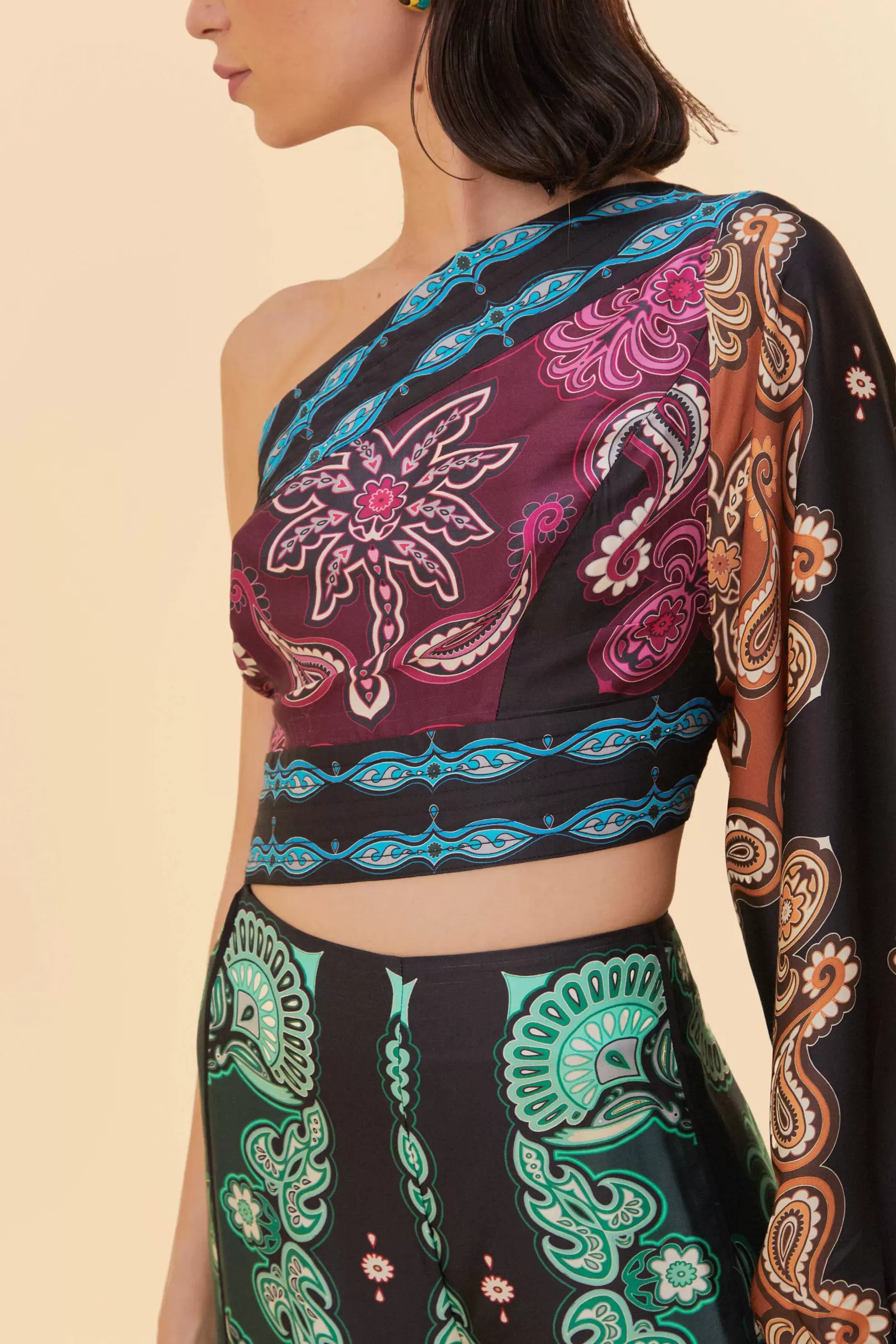 FARM Rio  MULTICOLOR SWEET MERMAIDS ASYMMETRIC JUMPSUIT Clearance