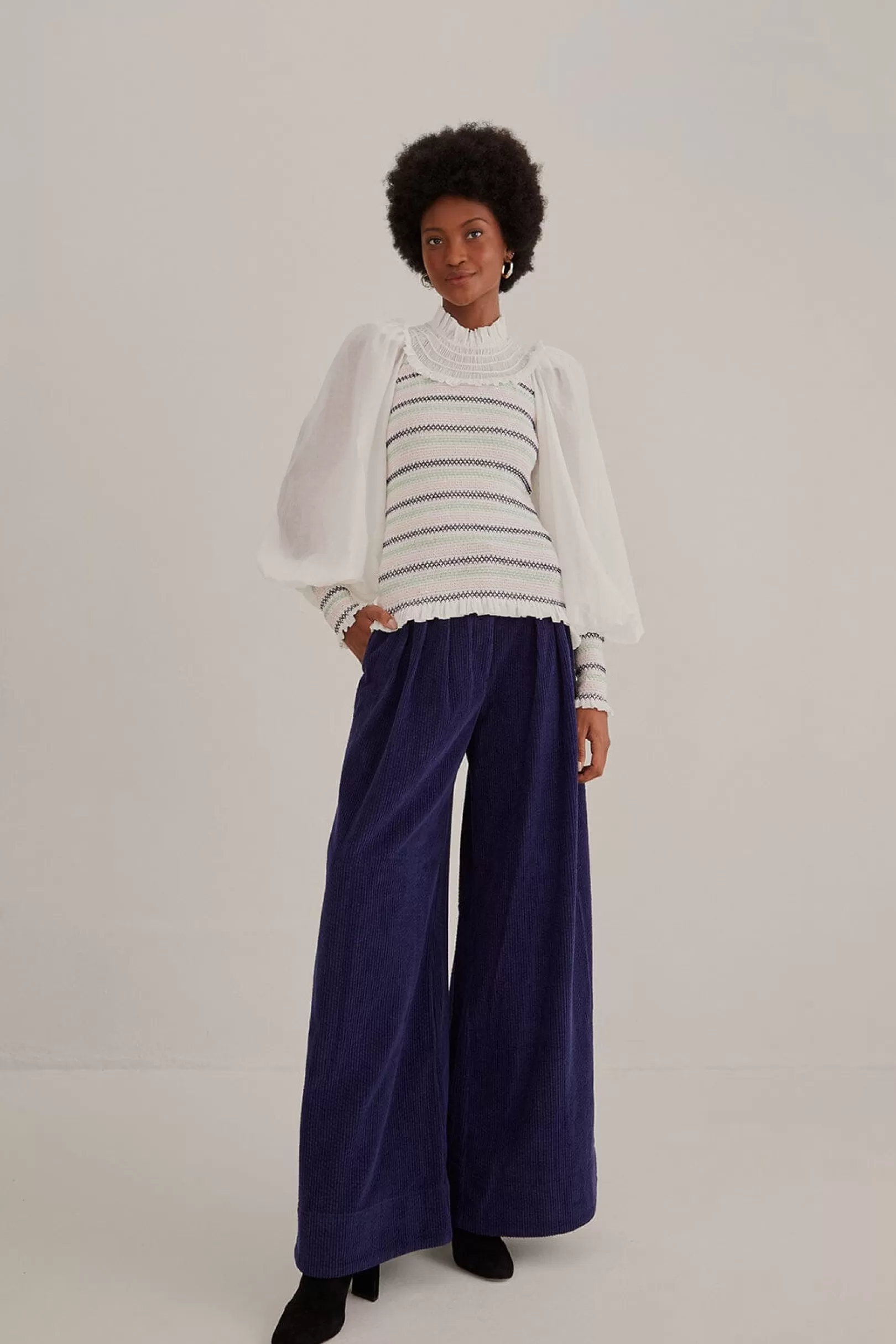 FARM Rio  NAVY BLUE LOW WAISTED TAILORED PANTS Fashion