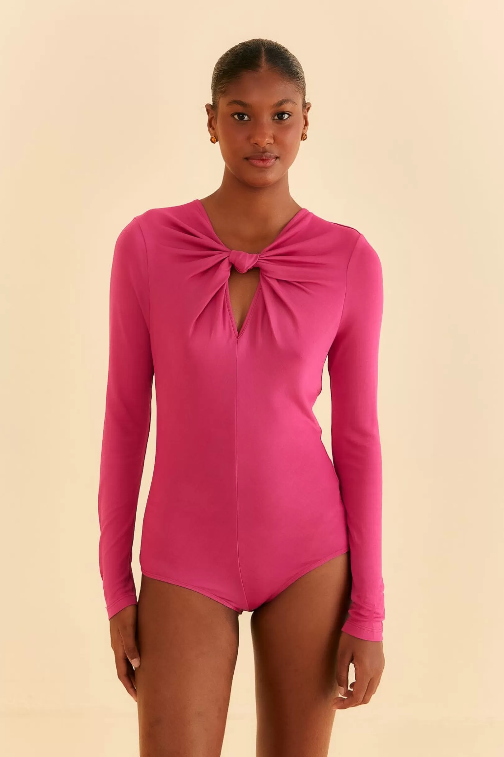 FARM Rio  PINK LONG SLEEVE BODYSUIT Cheap