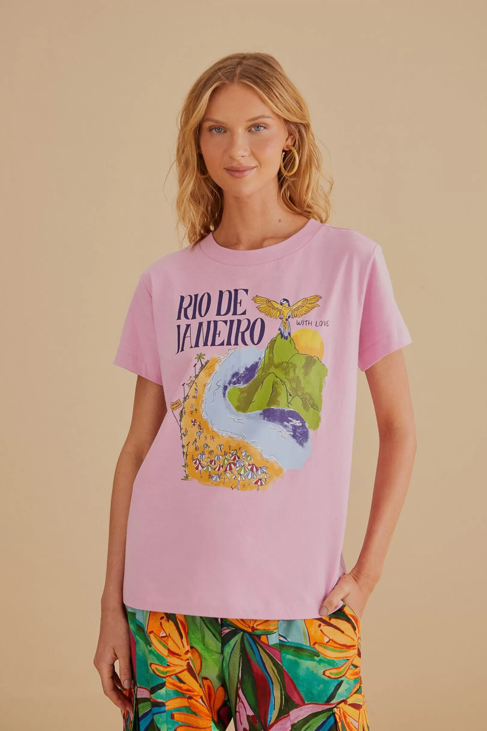 FARM Rio  RIO DE JANEIRO ORGANIC COTTON FIT T-SHIRT Best Sale