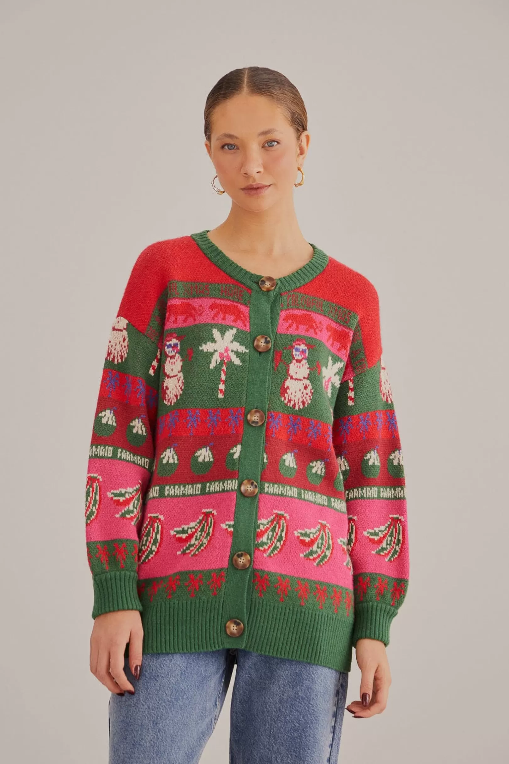 FARM Rio  TROPICAL CHRISTMAS AINIKA CARDIGAN Hot