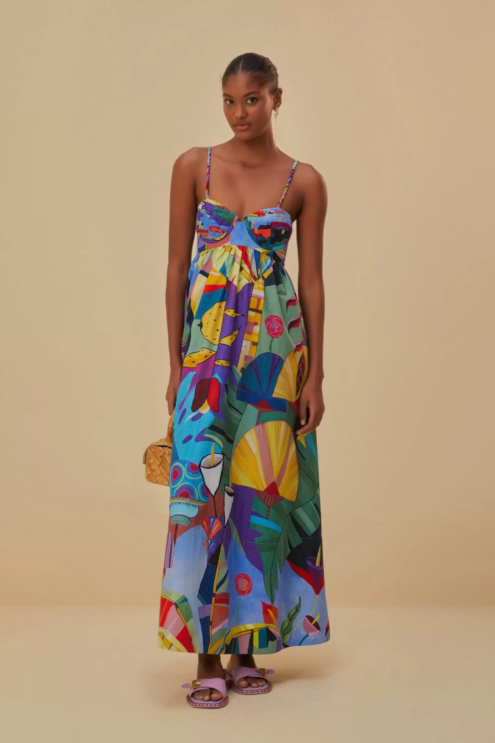 FARM Rio  TROPICAL SCENARIO SLEEVELESS MAXI DRESS Cheap